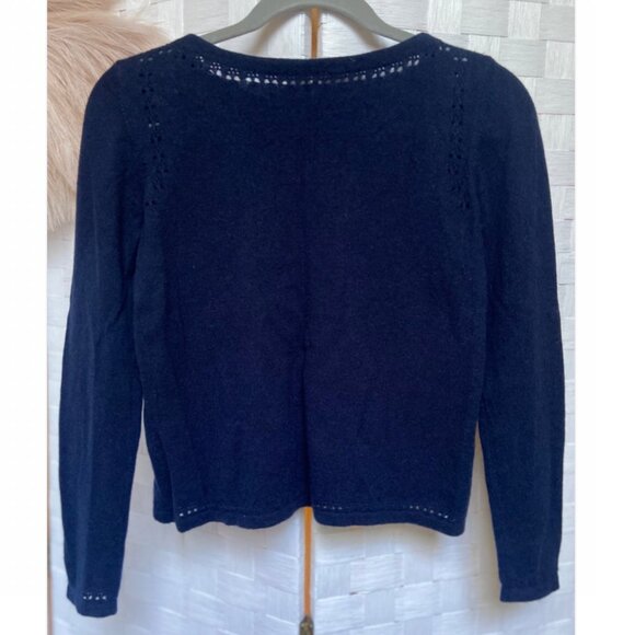 Garnet Hill 100% Cashmere Blue Pullover Sweater Size  XS - Picture 3 of 5